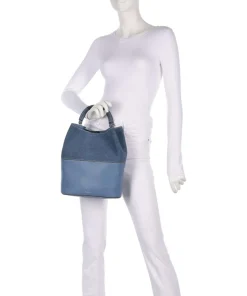 Sfera S Bucket bag Leder blaugrau