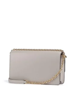 Sfera S Schultertasche fein genarbtes Leder, aufgerautes Leder beige