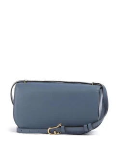 Sfera S Schultertasche fein genarbtes Kalbsleder blaugrau