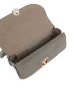 Sfera S Schultertasche fein genarbtes Kalbsleder graugrün