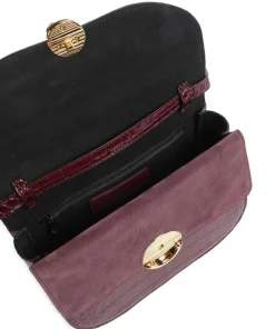 Sfera S Umhängetasche geprägtes Leder dunkelrot