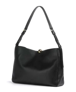 Sfera Soft L Beuteltasche fein genarbtes Leder schwarz
