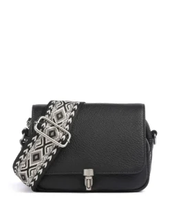 Sha Na Na Umhängetasche genarbtes Rindsleder schwarz