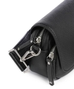 Sha Na Na Umhängetasche genarbtes Rindsleder schwarz