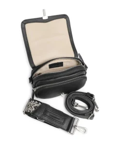 Sha Na Na Umhängetasche genarbtes Rindsleder schwarz