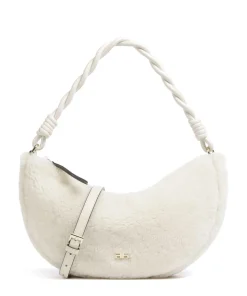 Shearling Moon Schultertasche Fell elfenbein