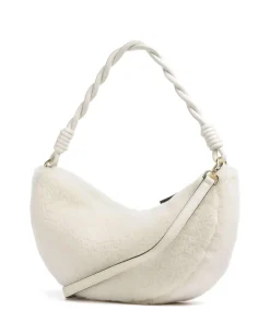 Shearling Moon Schultertasche Fell elfenbein