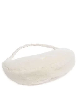 Shearling Moon Schultertasche Fell elfenbein