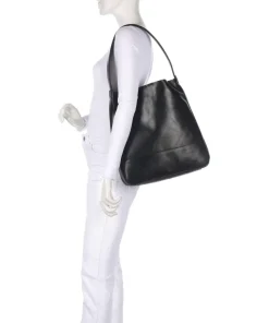 Shelby Beuteltasche fein genarbtes Rindsleder schwarz