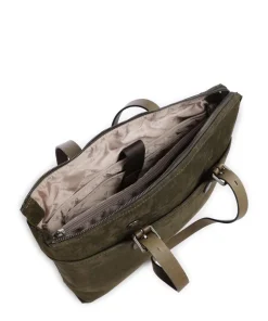 Shopper 15″ aufgerautes Rindsleder olivgrün