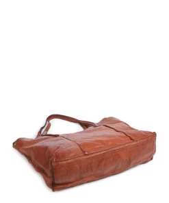 Shopper fein genarbtes Rindsleder cognac