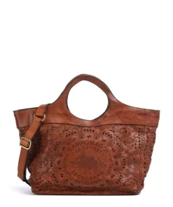 Shopper fein genarbtes Rindsleder cognac