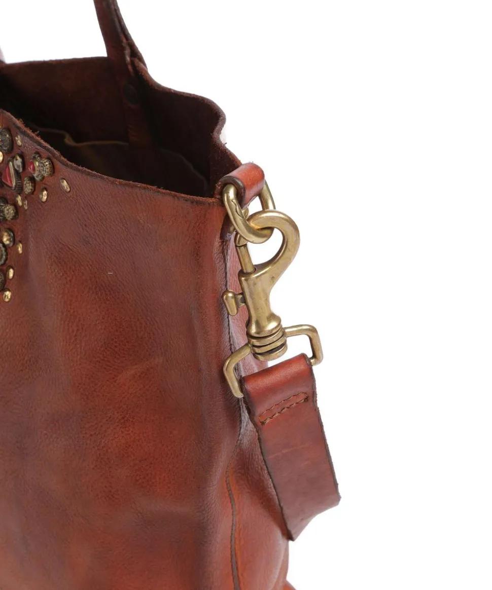 Shopper genarbtes Rindsleder cognac