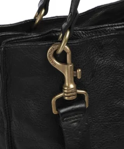 Shopper genarbtes Rindsleder schwarz