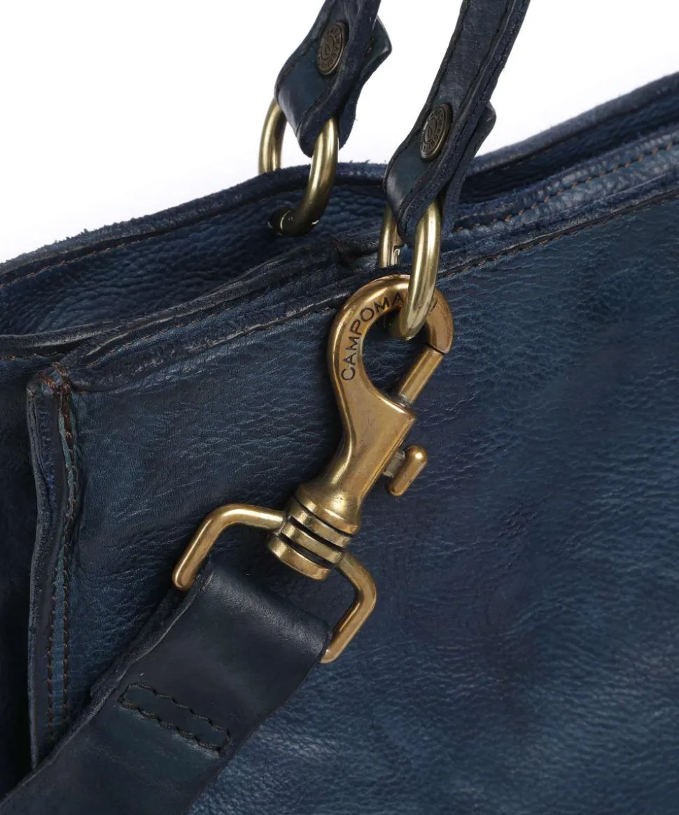 Shopper genarbtes Rindsleder dunkelblau