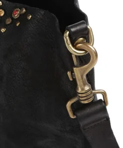 Shopper genarbtes Rindsleder schwarz