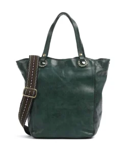 Shopper genarbtes Rindsleder dunkelgrün