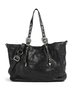 Shopper genarbtes Rindsleder schwarz