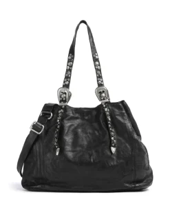 Shopper genarbtes Rindsleder schwarz