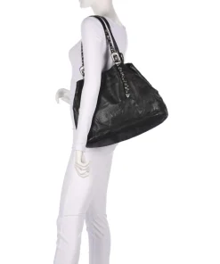 Shopper genarbtes Rindsleder schwarz