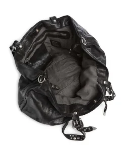 Shopper genarbtes Rindsleder schwarz