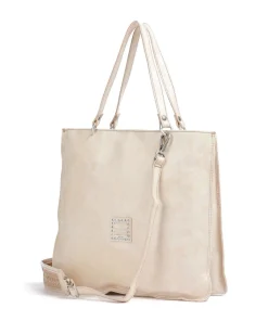 Shopper genarbtes Rindsleder creme
