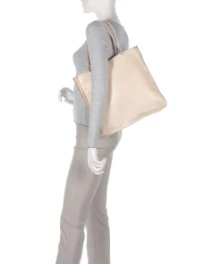 Shopper genarbtes Rindsleder creme