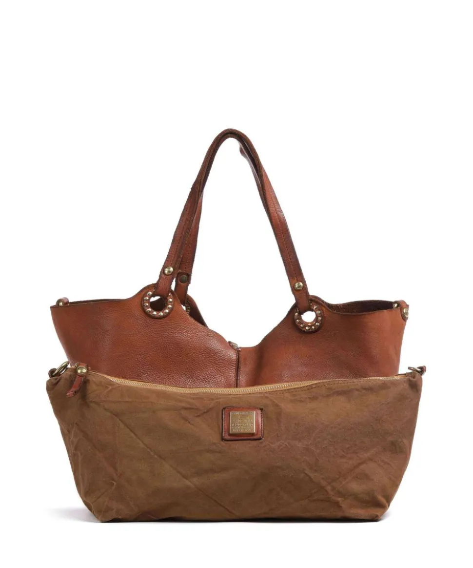 Shopper genarbtes Rindsleder cognac