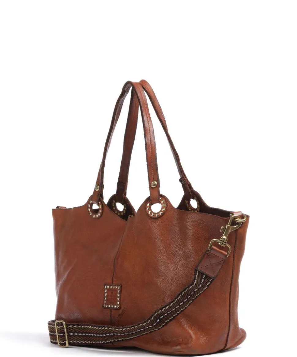 Shopper genarbtes Rindsleder cognac