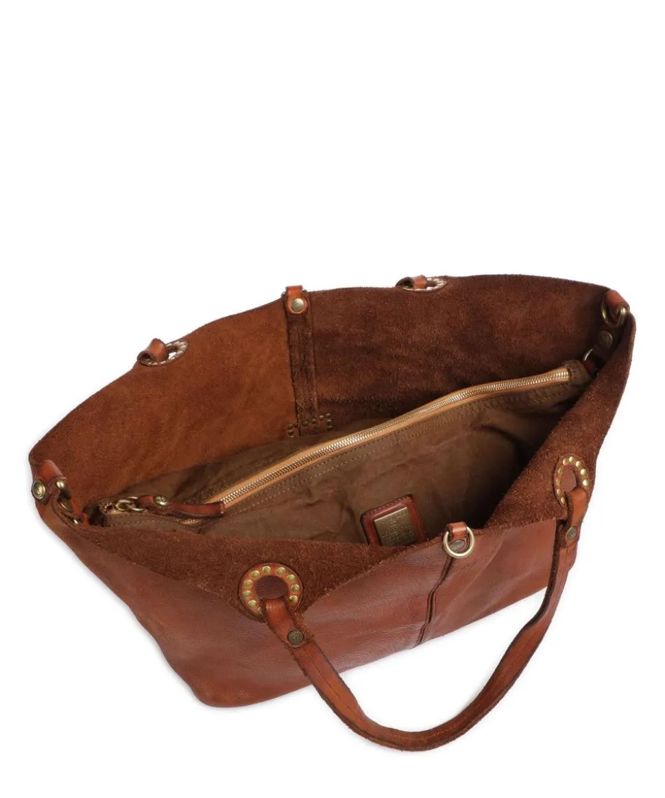 Shopper genarbtes Rindsleder cognac