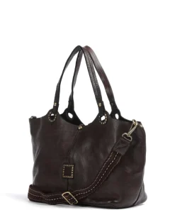 Shopper genarbtes Rindsleder dunkelbraun