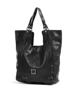 Shopper genarbtes Rindsleder schwarz