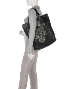 Shopper genarbtes Rindsleder schwarz