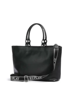 Shopper Lederimitat schwarz