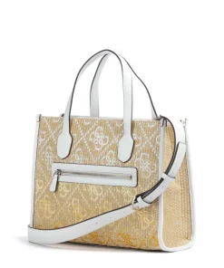 Silvana Handtasche Kunstfaser natur/weiß