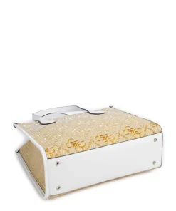 Silvana Handtasche Kunstfaser natur/weiß