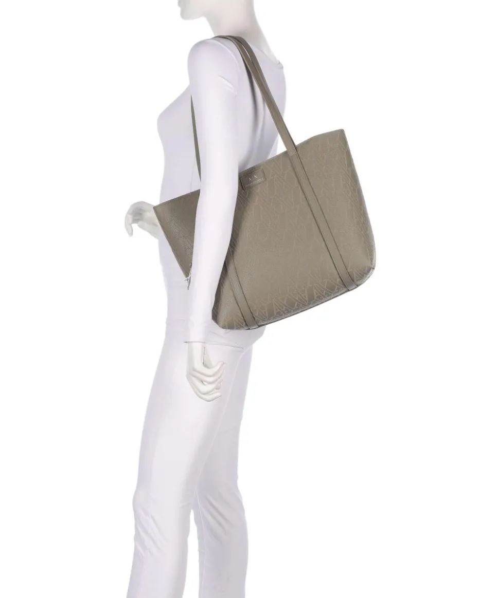 Silvye Shopper Lederimitat taupe