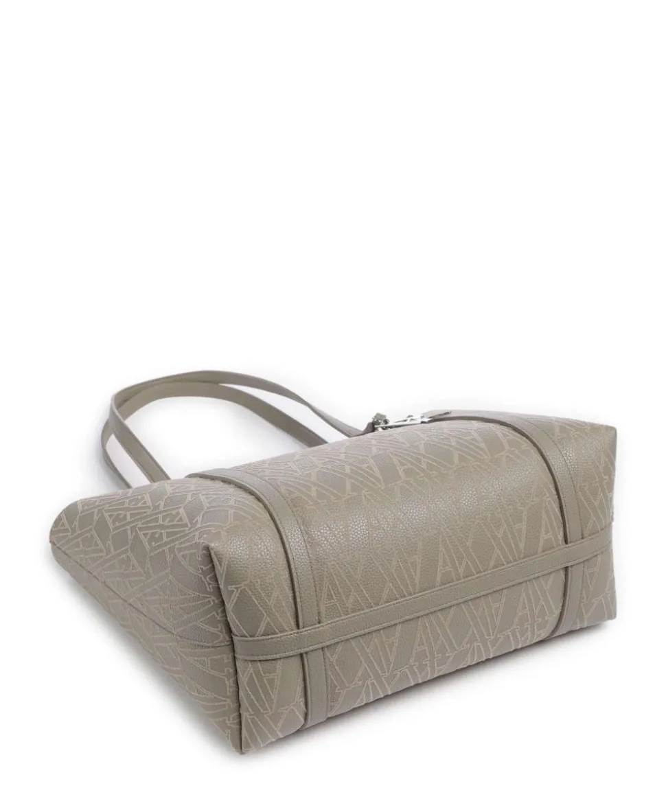 Silvye Shopper Lederimitat taupe