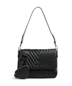 Sira Schultertasche Lederimitat schwarz