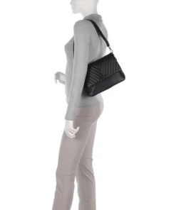 Sira Schultertasche Lederimitat schwarz