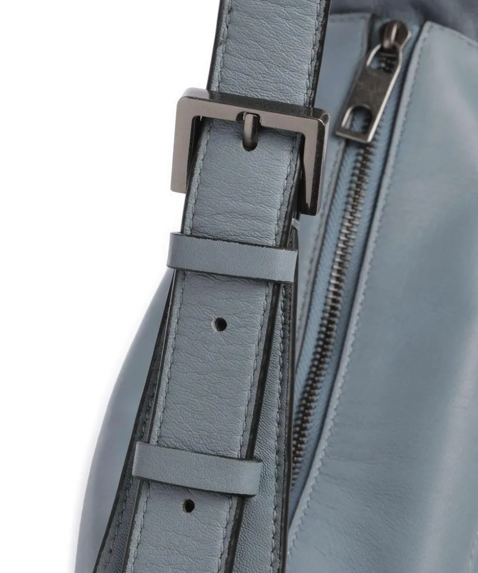 Sky Sheep Natural S Schultertasche Schafsleder blaugrau