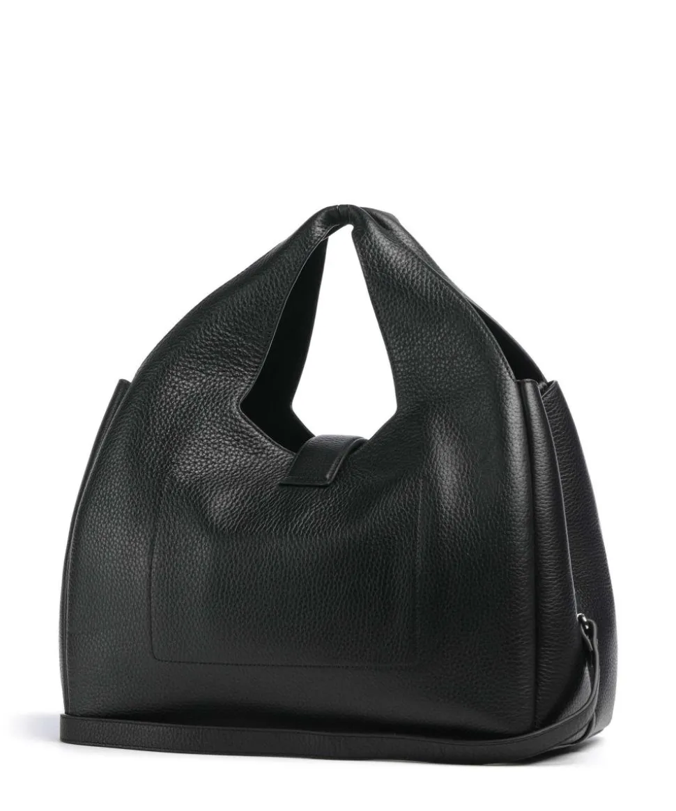 Sloane Street Handtasche genarbtes Rindsleder schwarz
