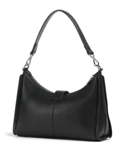 Sloane Street Schultertasche Textil, genarbtes Rindsleder schwarz