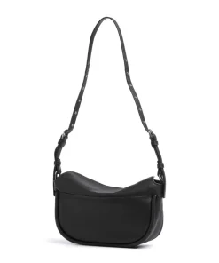 Small Pebble M Schultertasche genarbtes Rindsleder schwarz