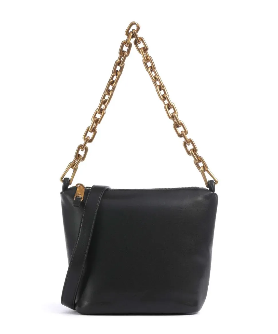 Sofi Schultertasche fein genarbtes Rindsleder schwarz