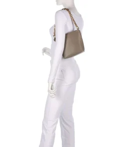 Sofi Schultertasche fein genarbtes Rindsleder taupe