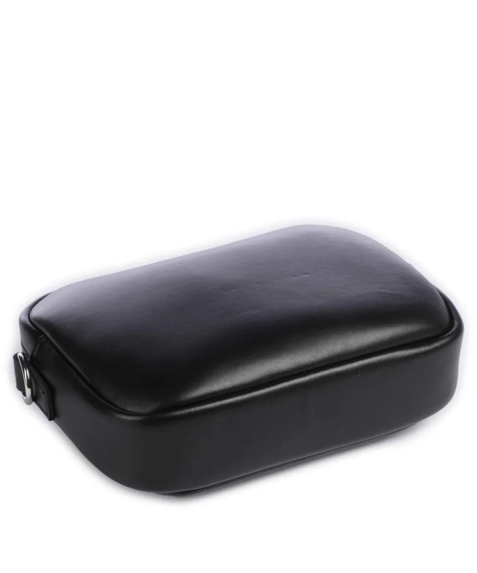 Soft Gratha Umhängetasche fein genarbtes Leder schwarz