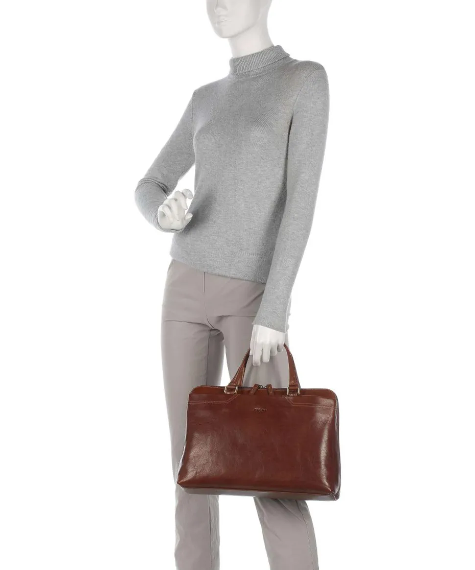 Soft Handtasche fein genarbtes Rindsleder braun