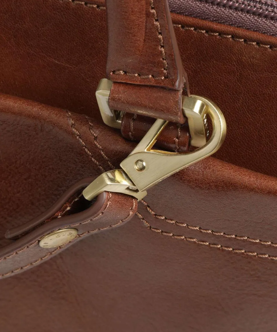 Soft Handtasche fein genarbtes Rindsleder braun