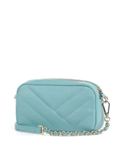 Soft Matelassé Umhängetasche weiches Rindsleder hellblau